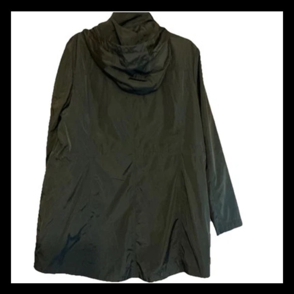 MICHAEL KORS Womens MK Classic Staple Trench Wind Breaker Rain Coat w/Hood Sz XL - Picture 13 of 15